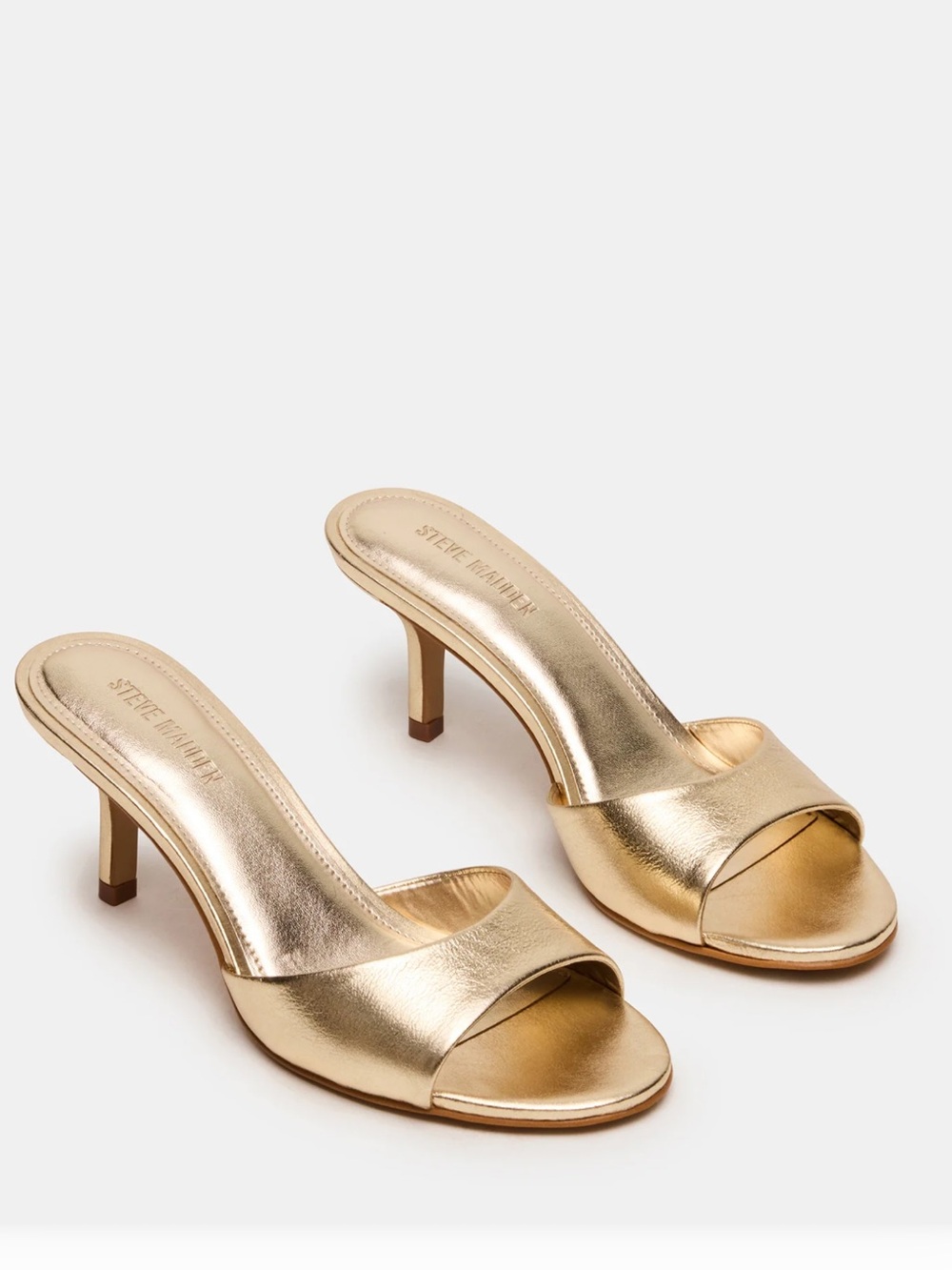 Steve Madden Kendrix Gold Leather Heels US 8 Like New